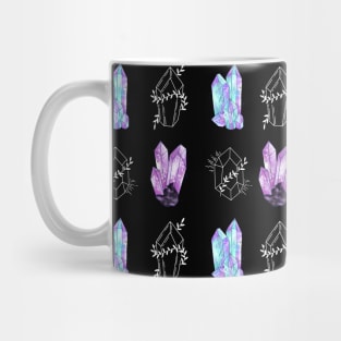 Blue and Purple Crystals Mug